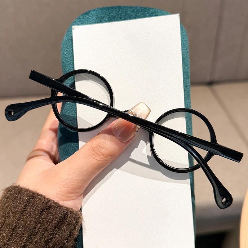 New Fashion Small Round Frame Women's Reading Glasses Retro Ultra Light Neutral HD Personalized Anti Blue Light Glasses