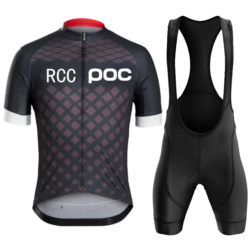 

2024 RCC POC Pro Bicycle Team с коротким рукавом Maillot Ciclismo Мужская веломайка, комплекты летней дышащей велоодежды
