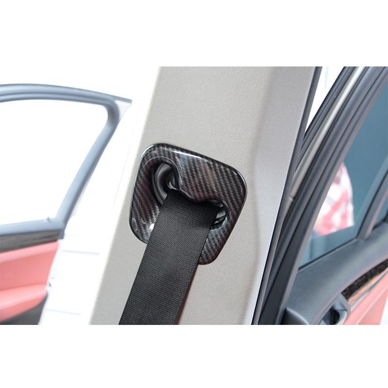 Do BMW X3 F25 2011-2017 2 szt. Kolor włókna węglowego Ozdobna osłona słupka pasa bezpieczeństwa siedzenia samochodowego Wykończenie Wnętrze samochodu