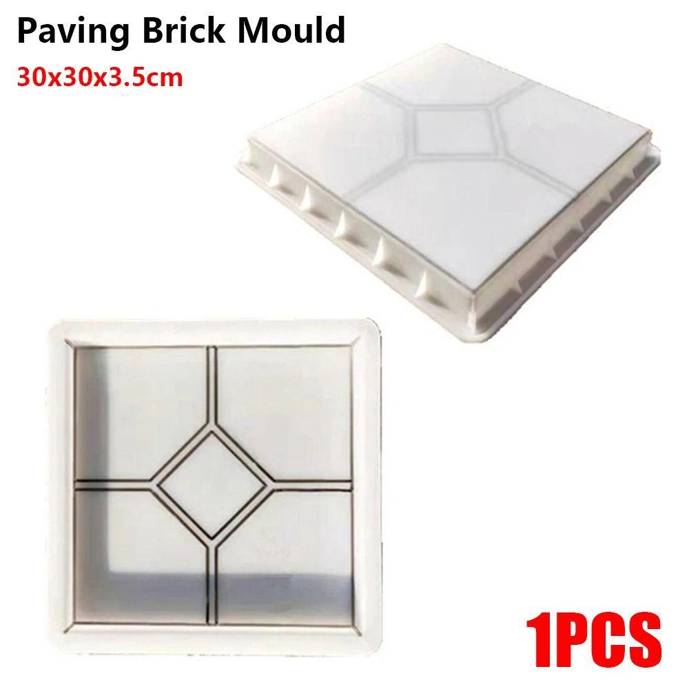 1Pcs 30x30x3.5cm Paving Brick Mould Rhombus Plastic Concrete Path Maker Mold Reusable DIY Stepping Stone Paver