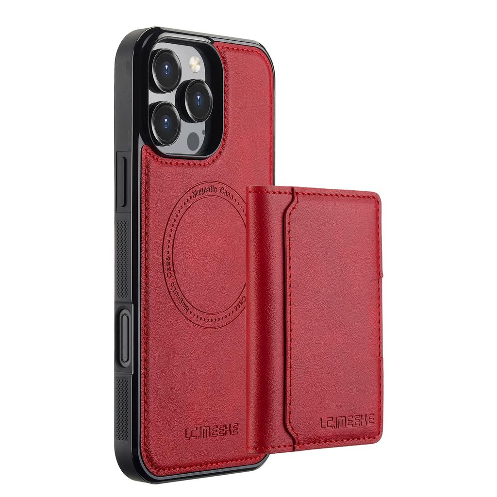 Detachable Wallet Case For iPhone 16 Pro Max 15 14 Plus 13 12 11 XS XR X 7 8 SE 2022 2020 2024 For MagSafe Cards Holder Cover