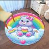 Bear Printed Round Rug Carpet Chair Rug Area Rug Entryway Doormats,for Office Chair Living Room Bedroom Kitchen Room.