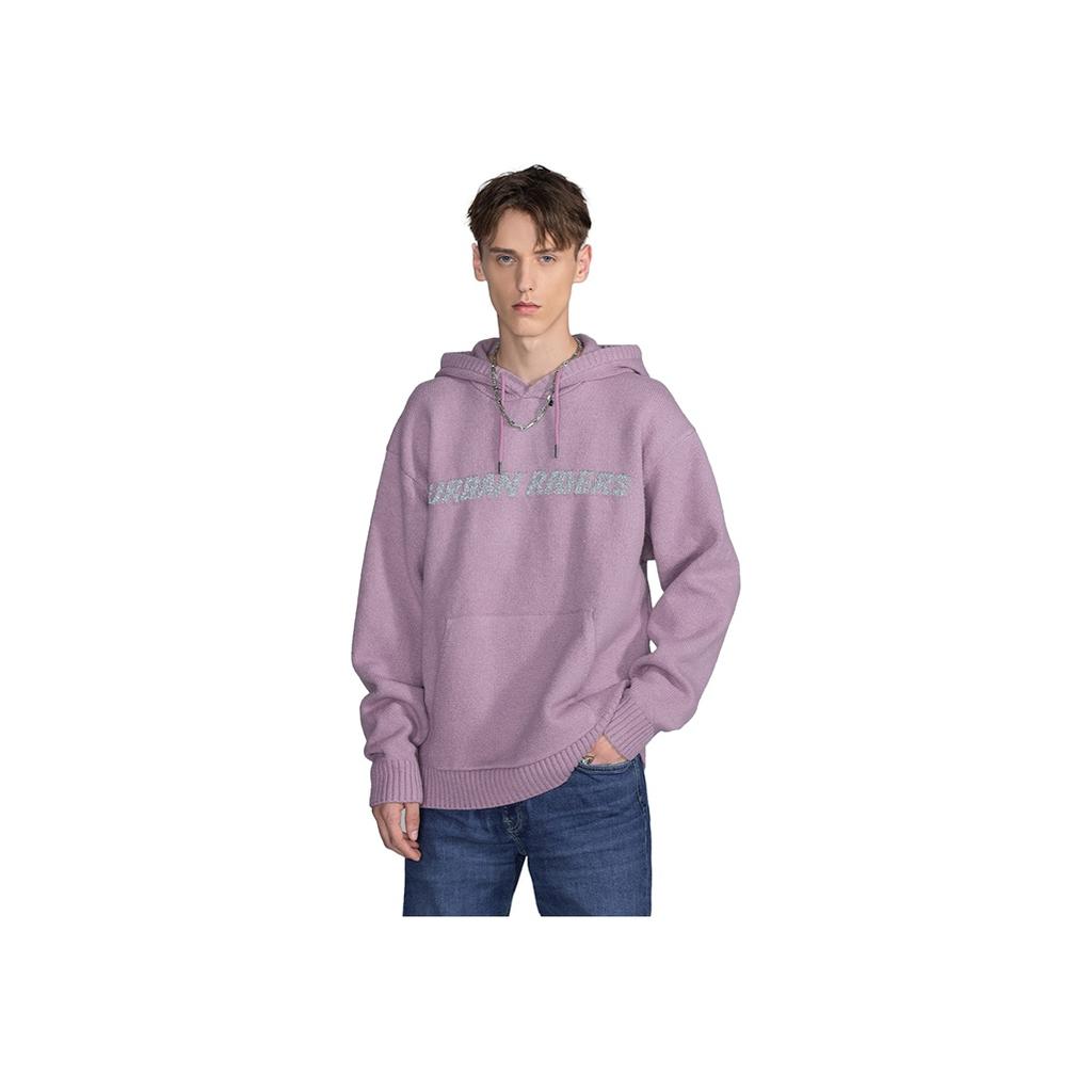 Lee FW22 Letter Print Pullover Hoodie Men sweaters Light-Purple LMT003749100207A01726