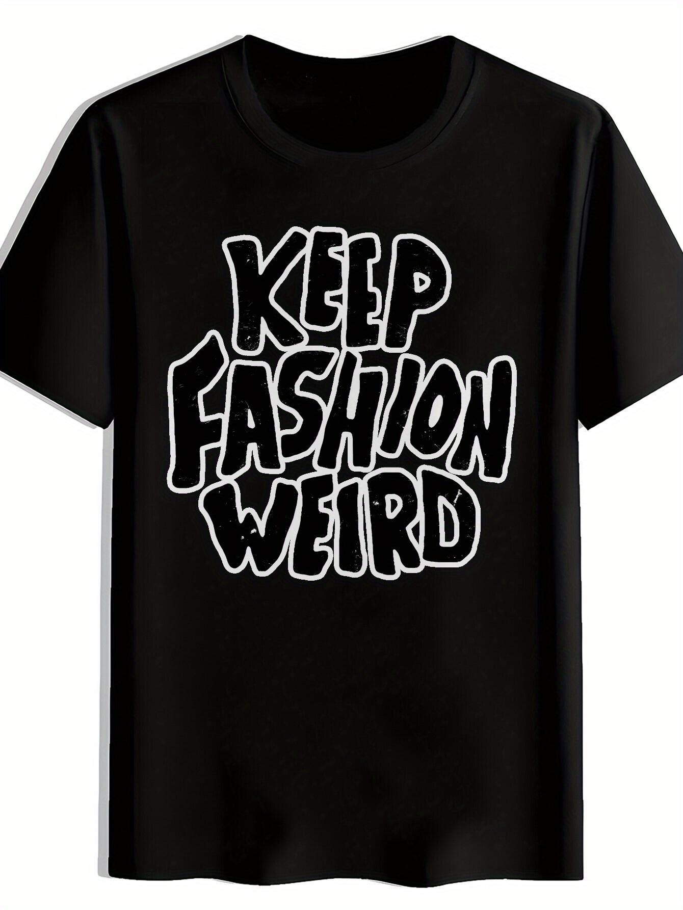 

Vintage Rock Band Graphic T-shirt - Keep Fashion Weird Slogan Print M