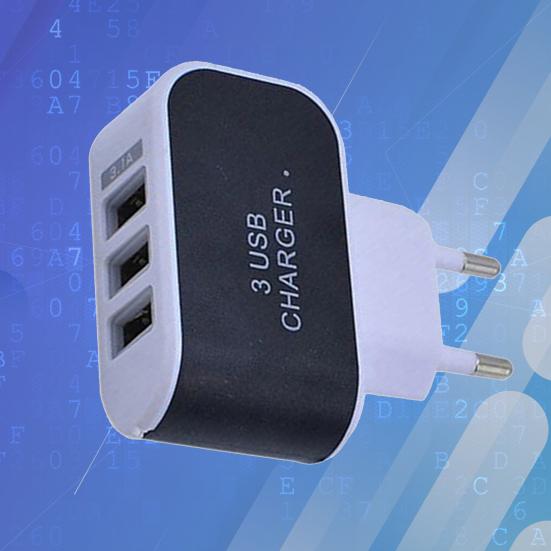 

3.1A тройной USB-порт для домашнего путешествия адаптер переменного тока для вилки ЕС с индикатором