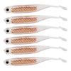 6Pcs Fishing Soft Baits 3D Eyes Realistic Shape Vibrant Color Mini Size Portable Artificial Lures Fishing Spinner Baits