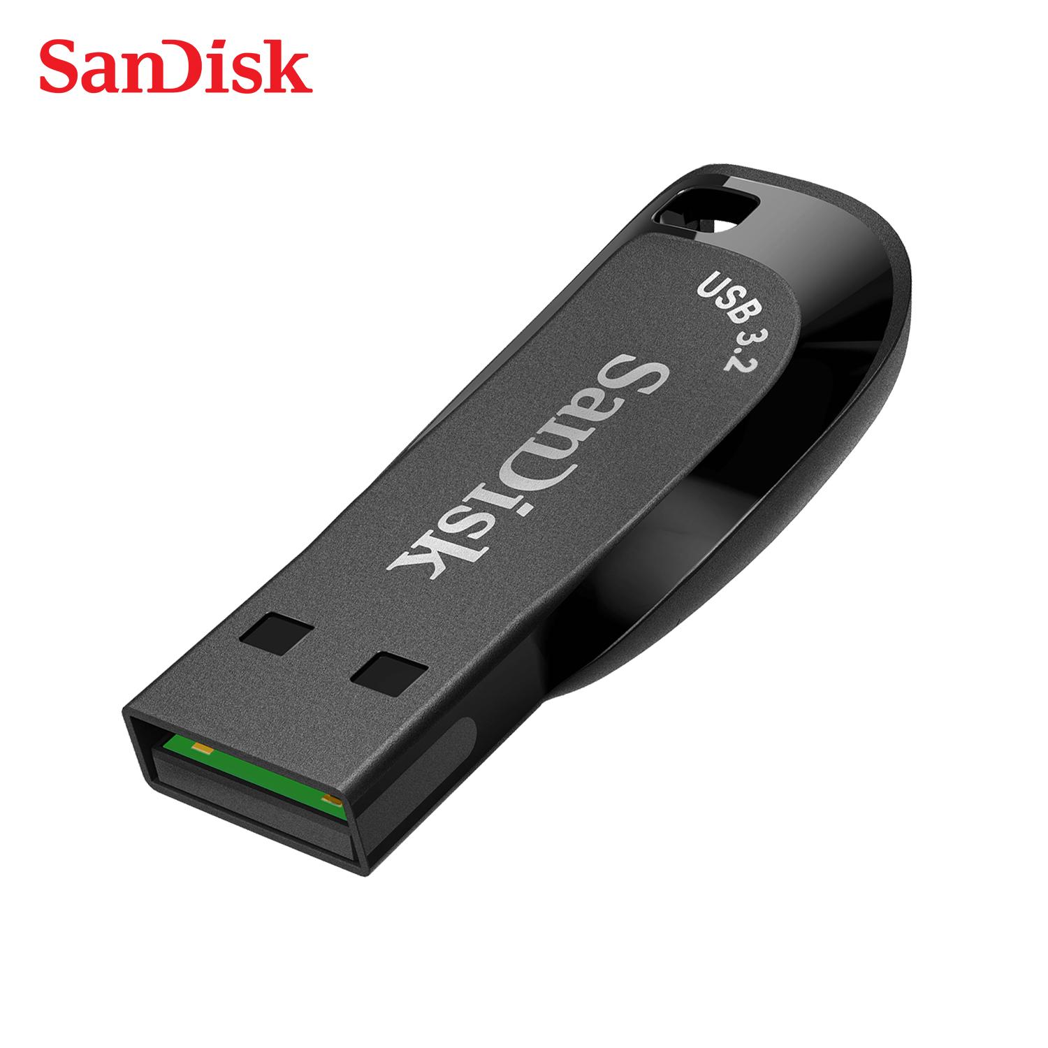 

SanDisk USB 3.2 Флешка 128 ГБ 64 ГБ 32 ГБ 256 ГБ USB Флеш-накопитель 32 64 128 оригинальный Ultra Shift USB-накопитель Флешка USB Флеш-накопитель Диск на ключе Память 【128GB】 чёрный