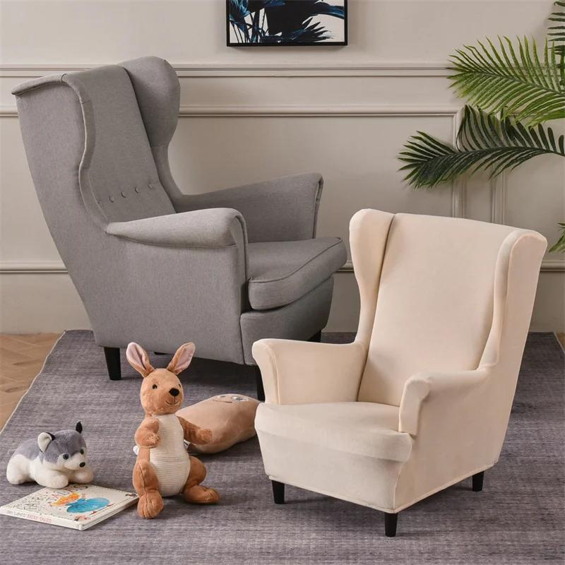 

Чехол из эластичного бархата для детского кресла с подголовником, детский размер, чехлы для кресел с высокой спинкой, чехлы для односпальных диванов, защитные чехлы для мебели