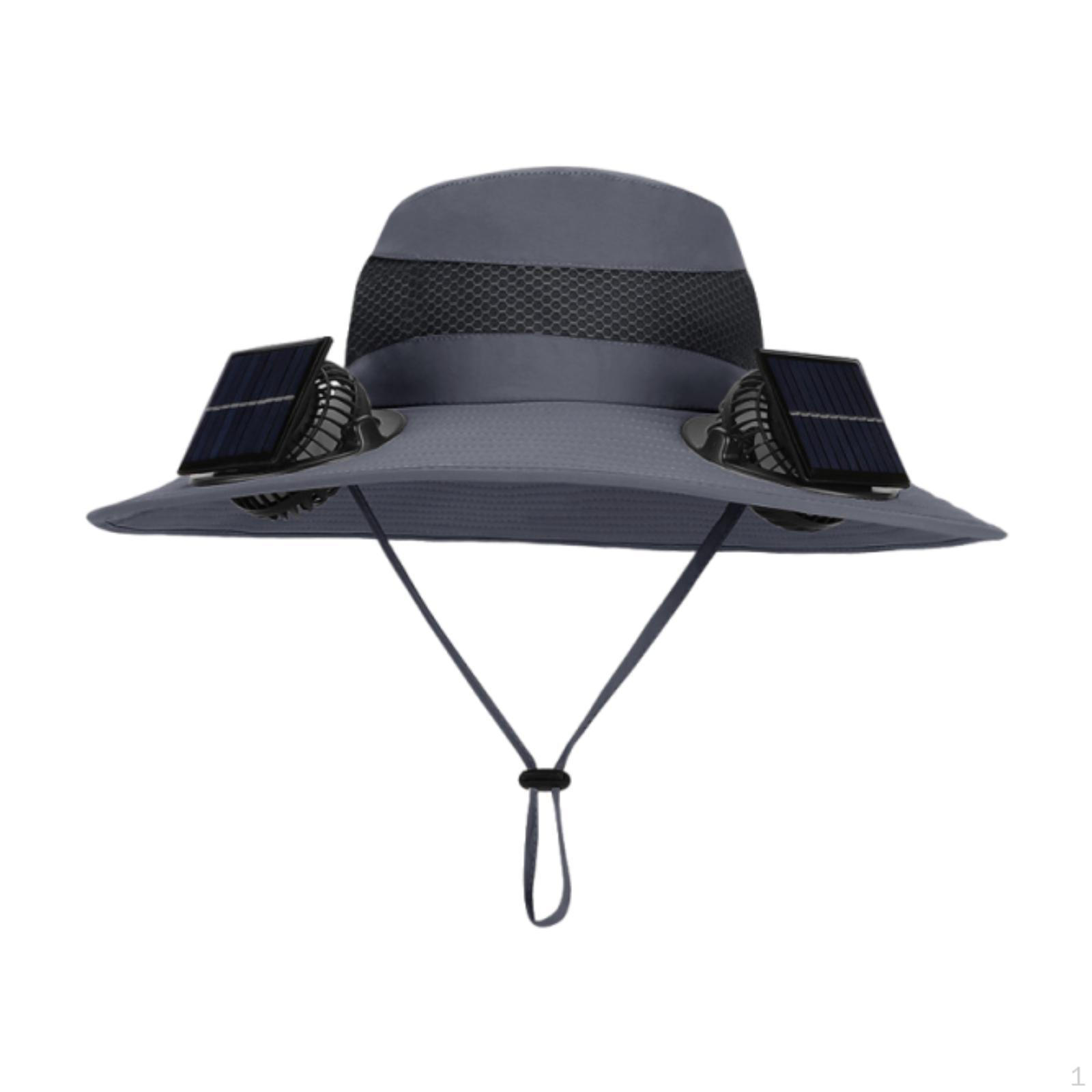 

Adjustable Bucket Hat with Solar Fans for Outdoor Activities хакі