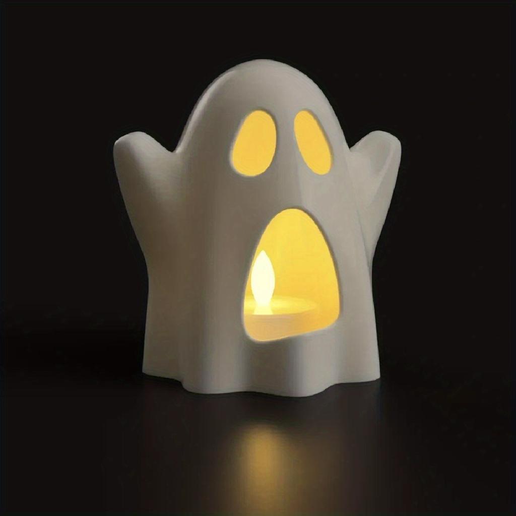 1pc Creative Cute Ghost Candle Lampshade , Suitable for school,April Fool's Day, Shipped Without Candle,home Decoration