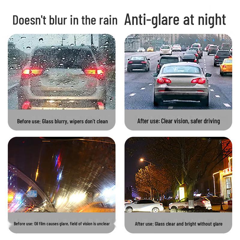 Powerful Windshield Oil Film Remover and Rainproof Foam Cleaner