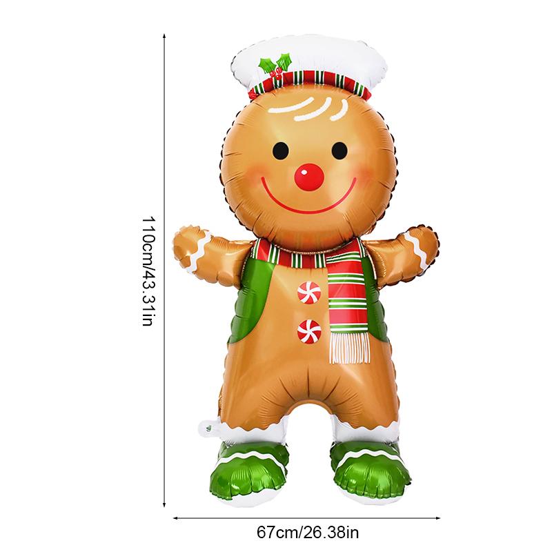 Large Standing Santa Claus Snowman Balloons Christmas Foil Balloon Decoration for Home 2025 New Year Party Supplies Kids Gift