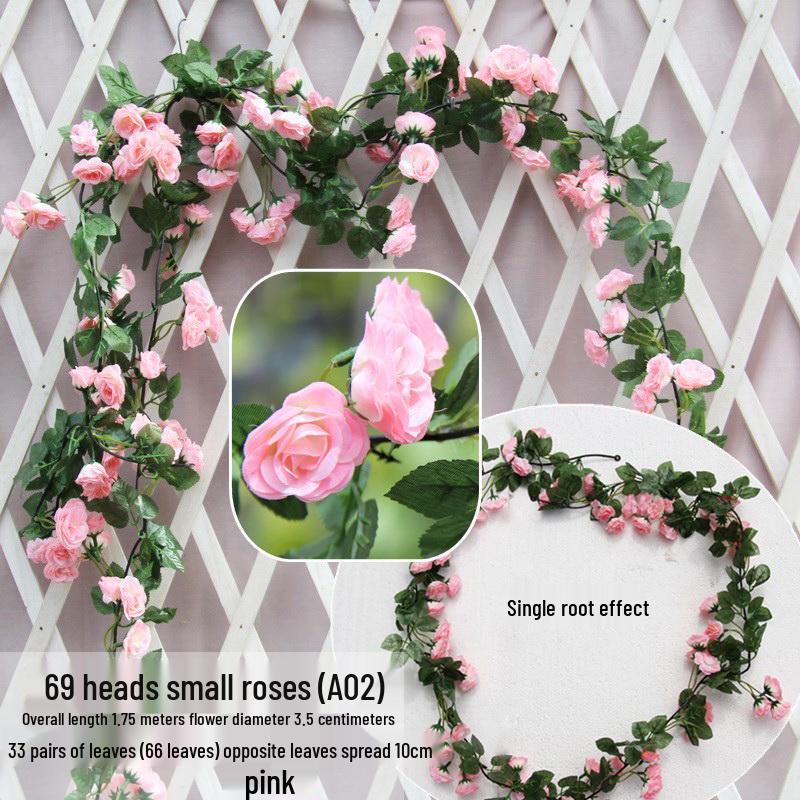 Artificial Rose Vine Hanging Decor for Walls and Ceilings
