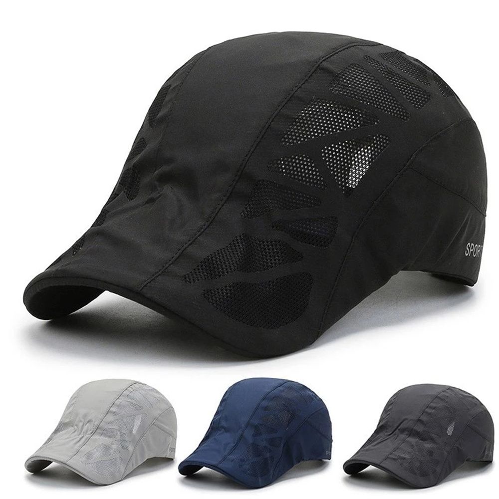 Cycling Adjustable Breathable Casual Tennis Caps Flat Cap Gatsby Hat Mesh Men Caps Beret Hat