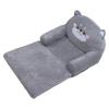 Kids Sofa Cartoon Gray Dog Style Foldable Wide Handle Soft Breathable Toddler Chair for Reading Relaxing Sleeping
