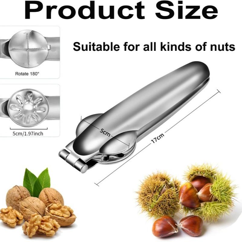 1 st Rostfritt Stål Kastanjeklämma Manuell Korsformad Kastanjeöppnare Hushåll Valnötklämma Skalöppnare och Skalningsverktyg