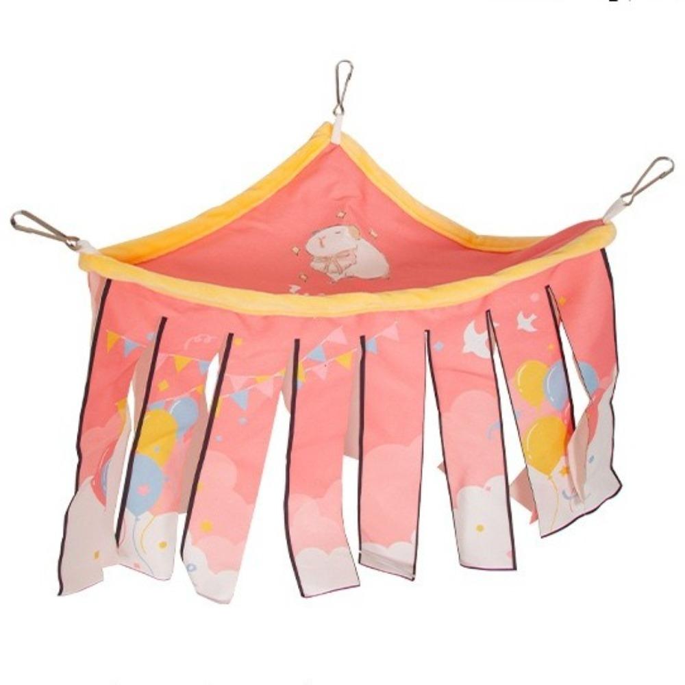 Triangle Shape Double Layer Tassel Nest Soft Comfortable Pet Hammock Hamster Corner Nest Rabbit