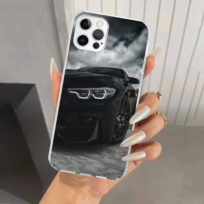 Blue Red Car for B-Bmw Phone Case for Iphone 16 15 14 13 12 Mini 11 Pro Max 16E X XS XR 7 Plus 8 SE 2020 Soft Funda Print Shell
