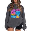 Women's Fashionable Casual Long-Sleeved Round-Neck Printed Pullover Sweatshirt