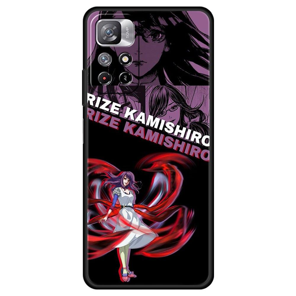 For Xiaomi Poco X3 Pro X3nfc X3pro Case Mi 12 12pro 12x 11 Lite 11t Funda 9t 10t Cover Ken Kaneki Touka Kirishima Rize Kamishiro