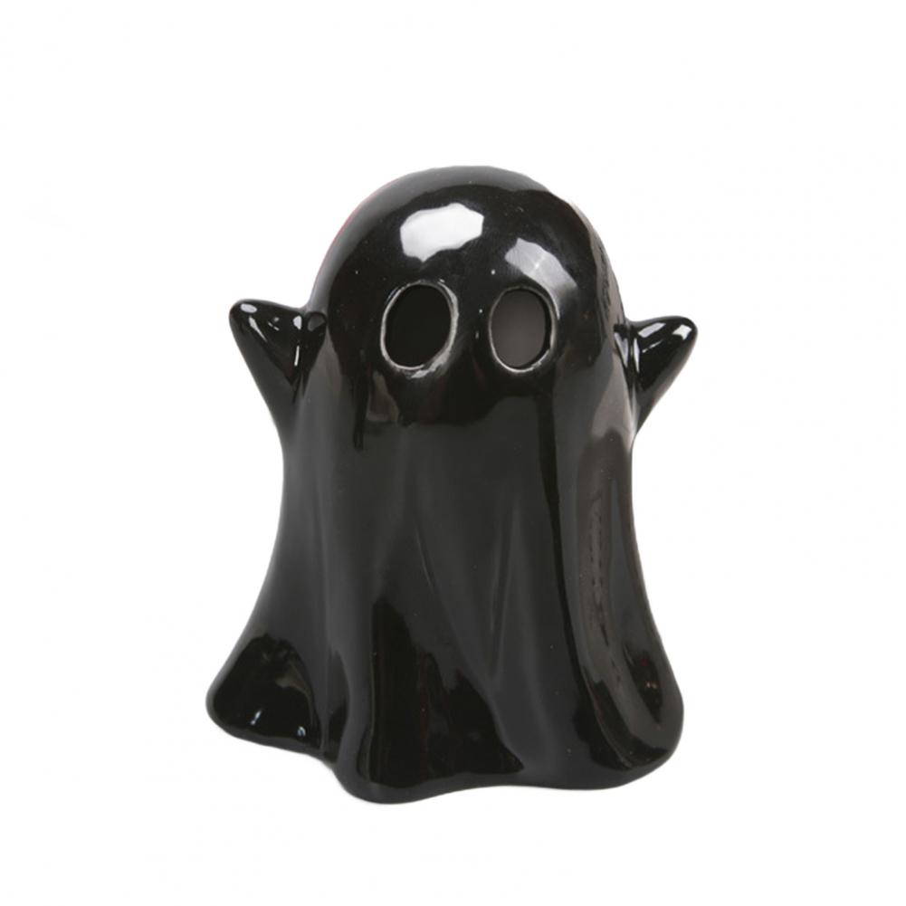 Led Ghost Lights Ceramic Ghost Decorations Ceramic Ghost Led Light Up Decor Small White Figurine Halloween Ornaments