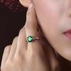 Crystal  Aquamarine Rings For Women Filled Jewelry Finger Bands Trendy Accessory Fashion HipHop Party Wedding Gift Creative