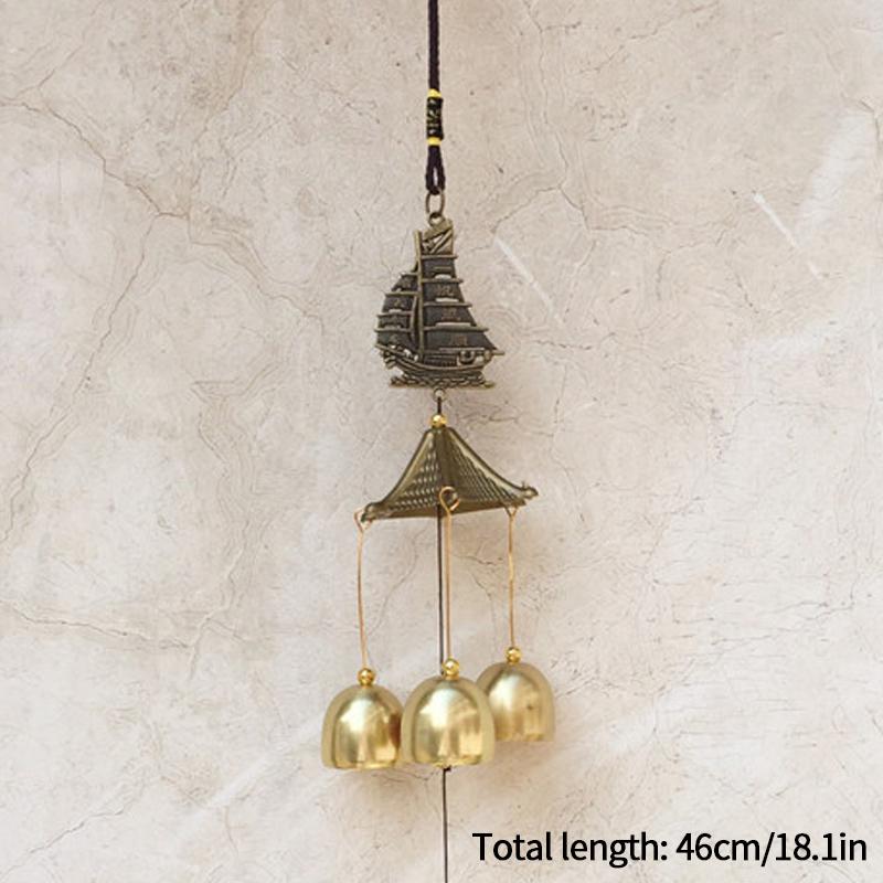 Mini Brass Wind Chimes Outdoor Door Bell Door Window Wall Hanging Bell Japanese Room Decoration Pendant Garden Decor Outdoor