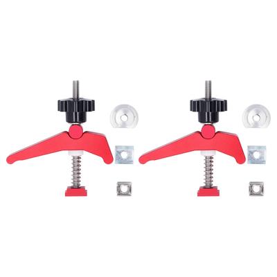 2 Sets Woodworking Press Plate Clamp T Track Table Fixture Aluminum Alloy Chute Holder