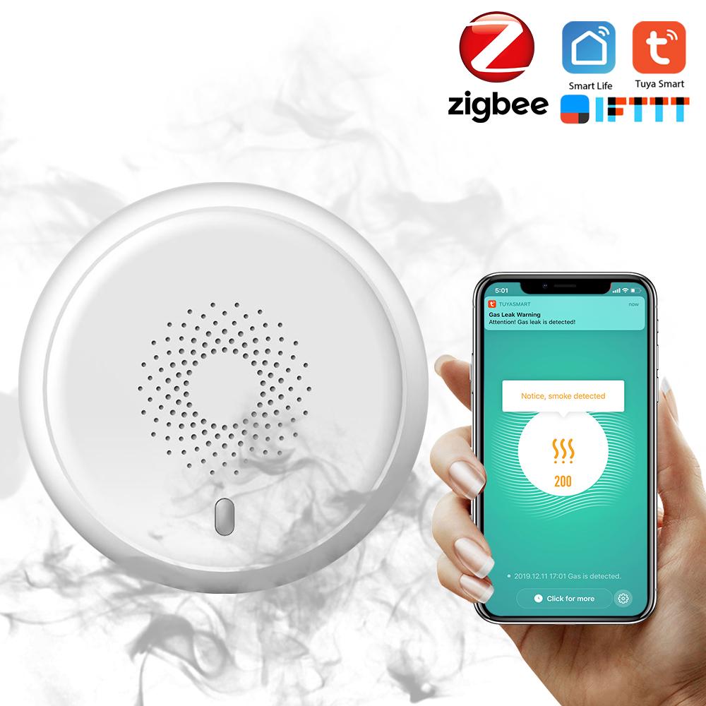 Buy Tuya Smart Home Zigbee Smoke Detector Sensor Smart Fire Alarm ...