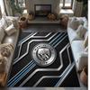 Manchester City Printed Flannel Area Rug Non Slip Soft Polyester Floor Carpet Indoor Decor Mat for Bedroom Living Room Sofa