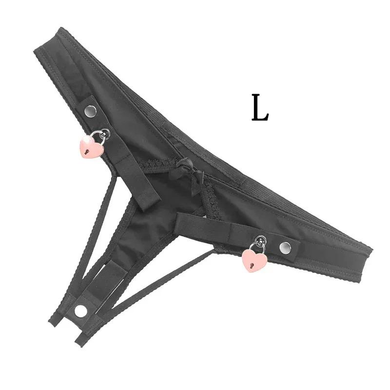 Sissy Training Lockable THONG, Chastity Panties, Anti-Falling Harness for Male Chastity Cage