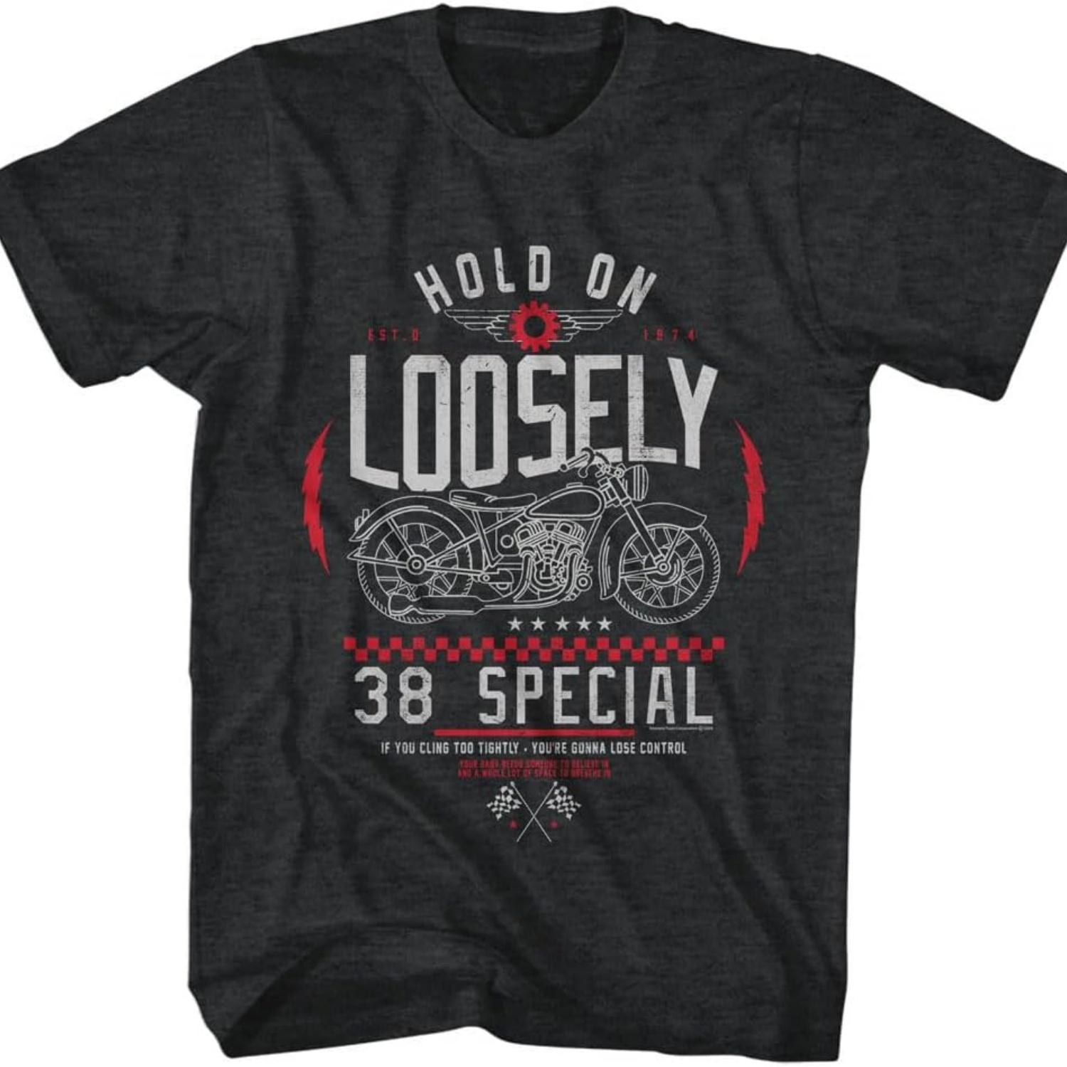 

38 Special Hold On Loosely Black Heather Mens Short Sleeve T Shirt XXXXXL чёрный