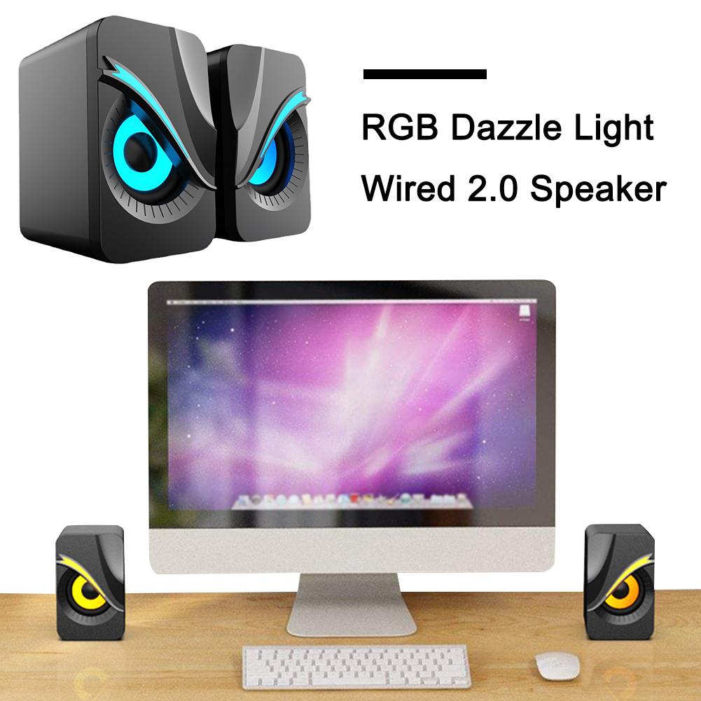 

Компьютерные колонки с RGB-подсветкой, звуковая коробка для ПК, сабвуфер, динамик для домашнего стола