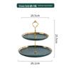 Nordic Ceramic 2-Tier Fruit & Cake Stand