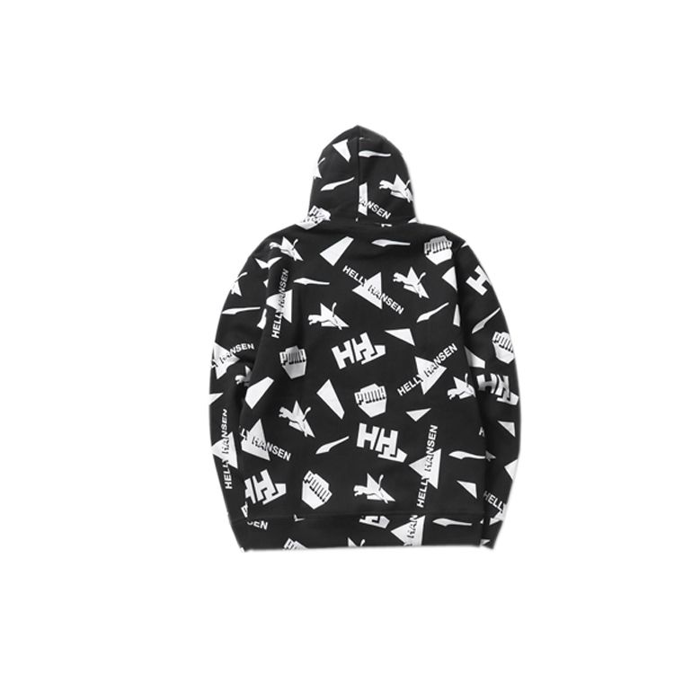 Puma x Helly Hansen Full Logo Print Hoodie Men Tops Black 597449-01
