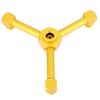 3 in 1 Aluminum Alloy Gas Lantern Splitter Outdoor Camping Stove Gas Cylinder Adapter (Gold)