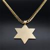 Židovský náhrdelník z nehrdzavejúcej ocele pre mužov a ženy, Izraelská Dávidova hviezda, Magen David, Judaica, Hexagramové náhrdelníky, Hip Hop šperky