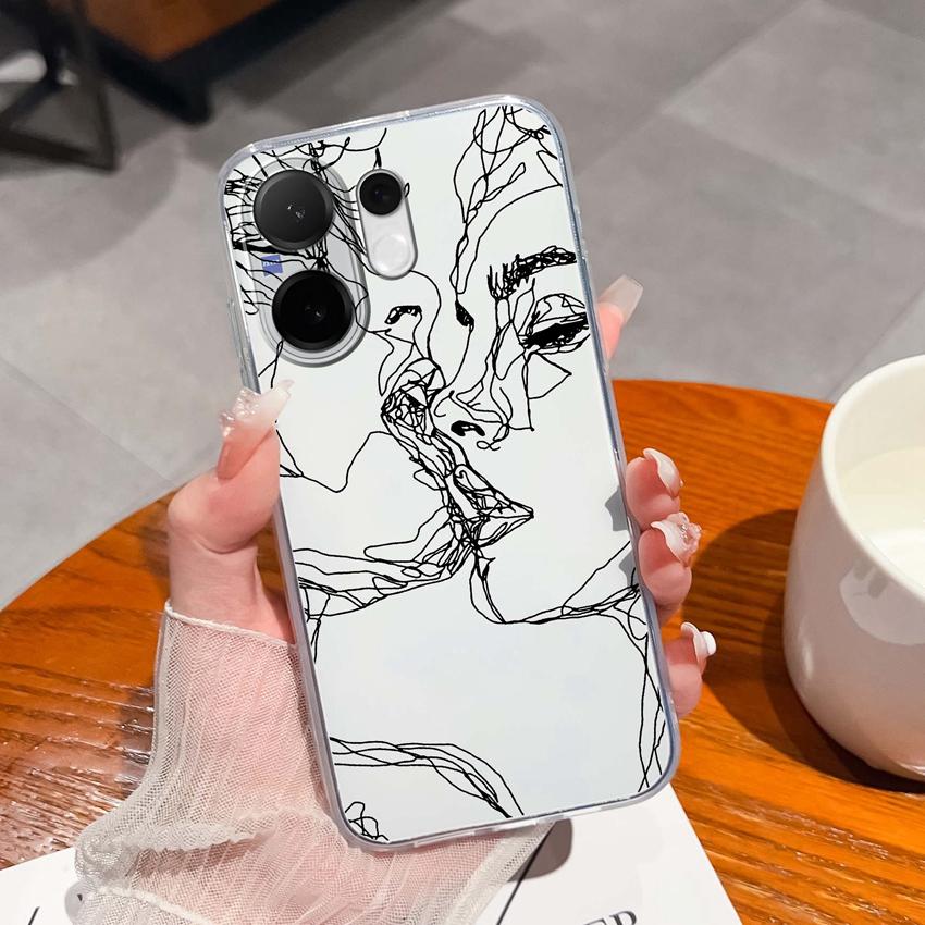 Casing For Vivo V60 V40 Lite V30e Y38 Y39 Y78 X200 Ulta X200s Case Cute Rabbit Panda Dog Back Covers TPU Silicone Soft Clear Phone Bags For Vivo Shell