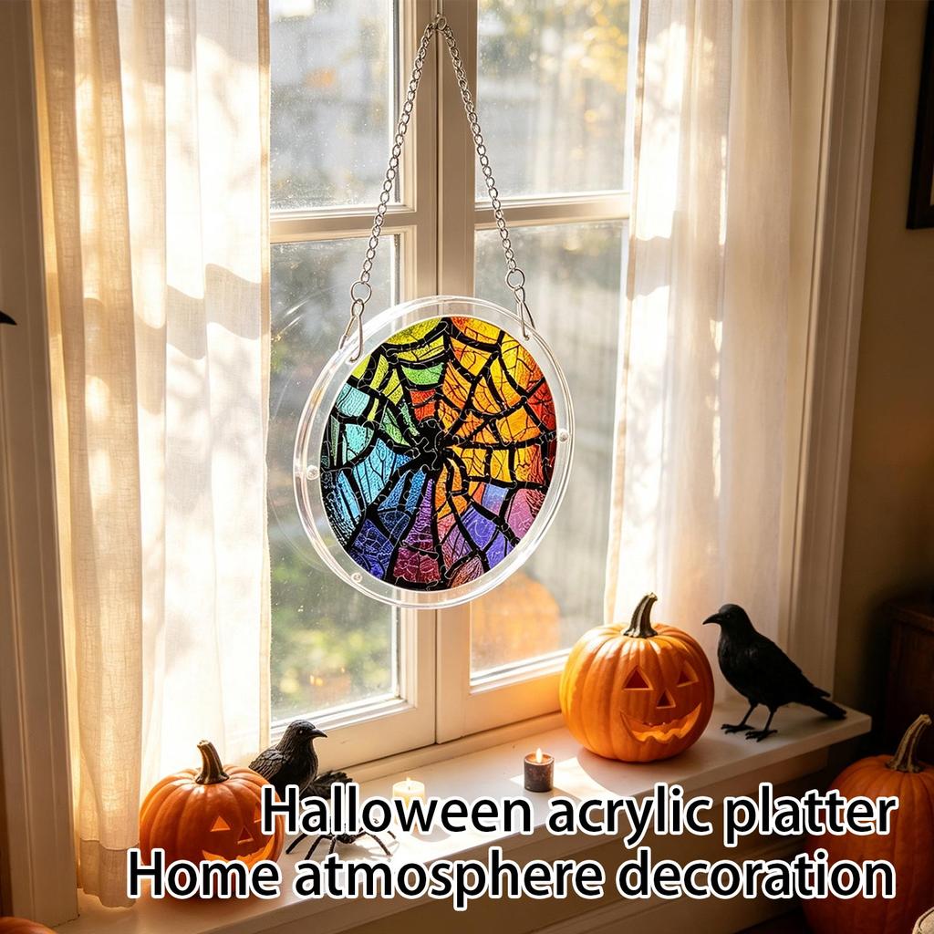 Halloween Acrylic Puzzle Hanging Decoration - Fun Puzzle for Home Party and Decor