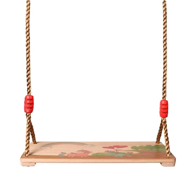 

High Quality Children s Wooden Painted Swing Safe Rope Design Sensory Play Family Games Kids Developmental Play Backyard Fun