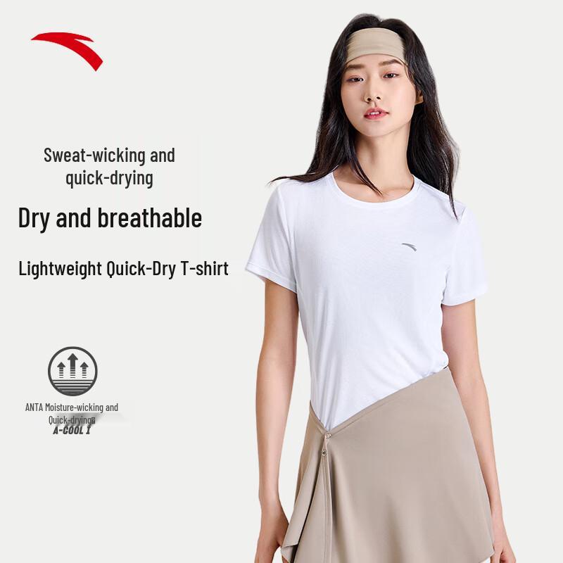 Anta Women s Quick-Dry Short Sleeve Athletic Tee 2XL
