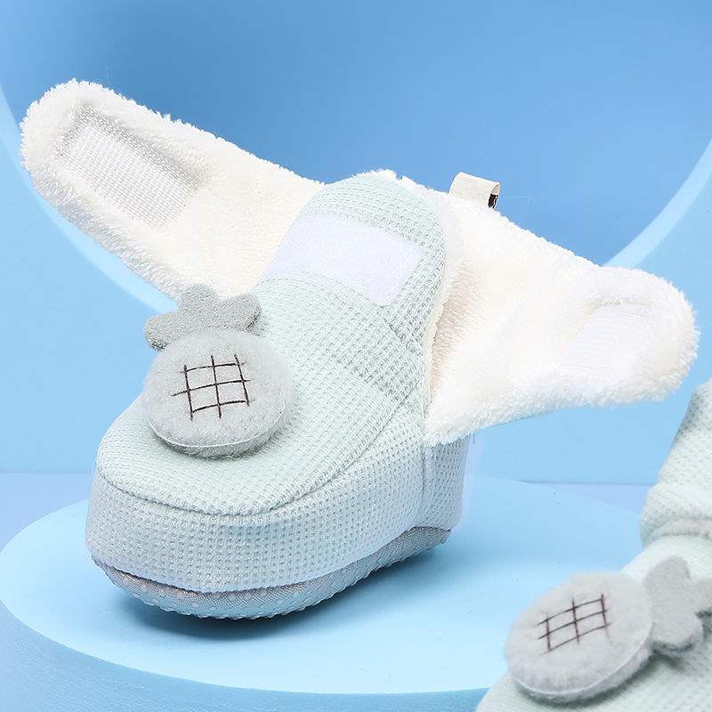 Herbst- und Winter-Babyschuhe weiche Sohle Samt warm rutschfest 0-3-6 Neugeborene 1 Jahr alter Junge und Mädchen Baby Kleinkind Baumwollschuhe