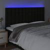 VidaXL LED Headboard Bedroom Furniture Double Bed Accessory Head of Bed Frame Interior Black 3122874