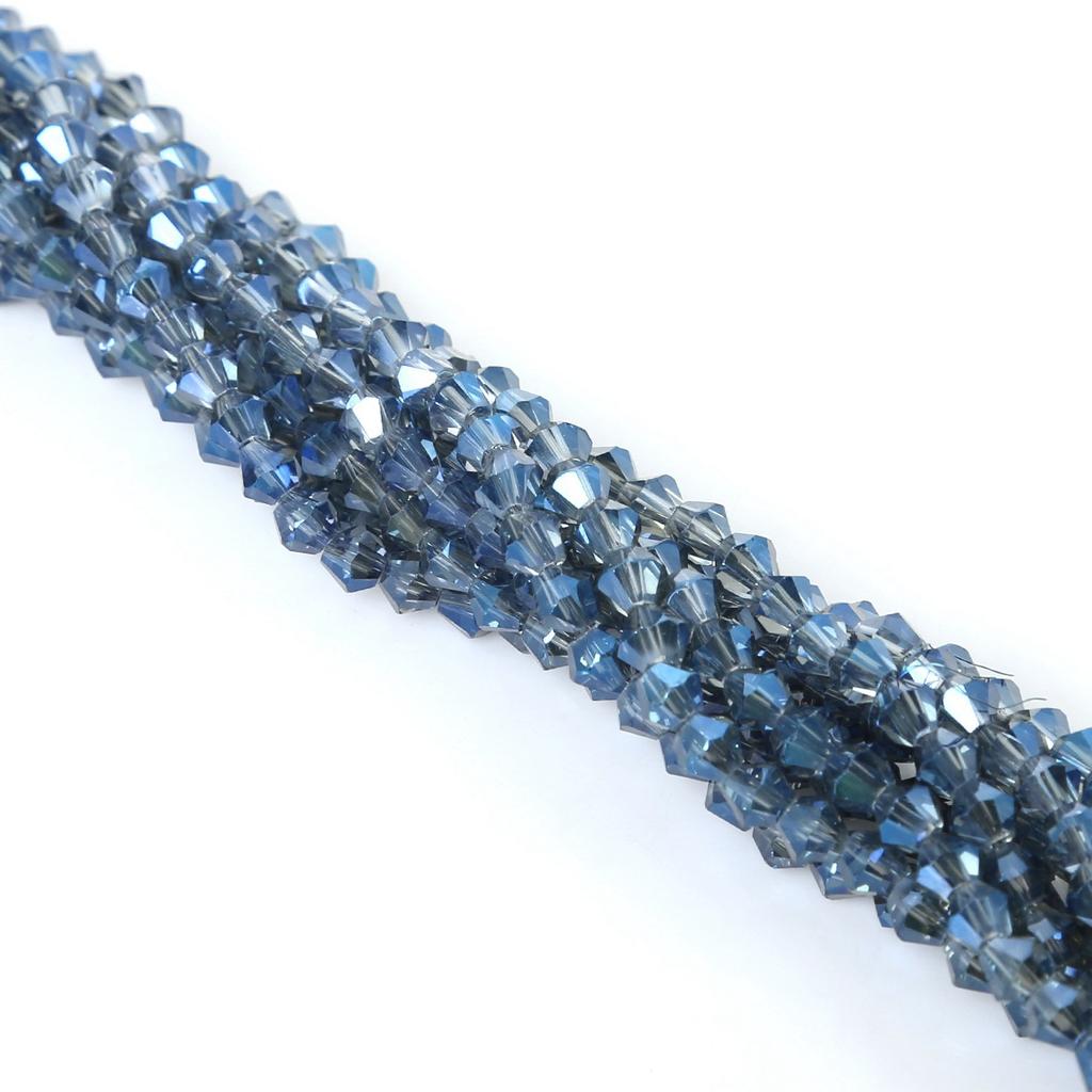 4mm Faceted Rhombus Crystal Beads Glass Beads DIY Handmade Beads Loose Beads Material Hair Jewelry Accessories Beads for Jewelry Making