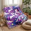 Fantasy Unicorn Scene Theme Blanket Lightweight Warm Flannel Blanket Decorative Throw Blanket for Home Decoration