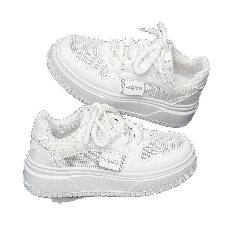 Women's shoes 2025 new summer popular little white shoes women's casual shoes versatile thick baseplate shoes women