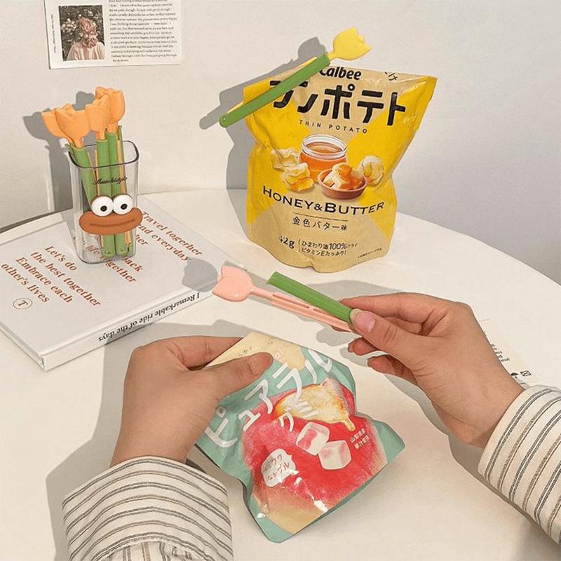 5 Bag Clips Portable Food Snack Bags Sealed Clips Food Preservation Organizer Sealed Clips Kitchen Storage Tools