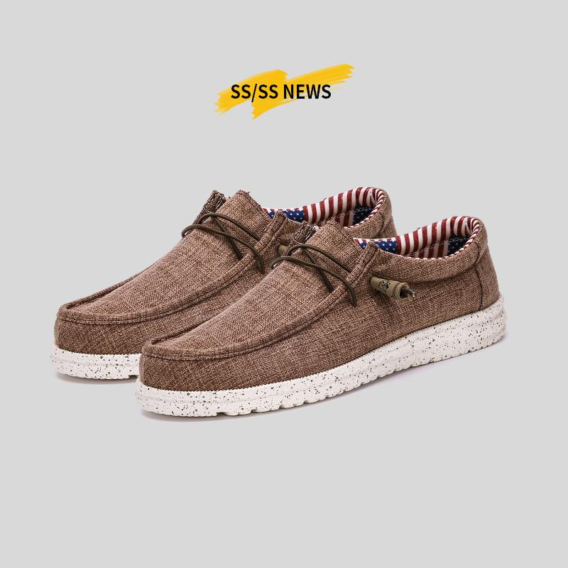 Pantofi de vară din pânză pentru bărbați, super respirabili, ușori, casual, pentru condus, mocasini pentru bărbați, pantofi de barcă vulcanizați, mărimi 40-47