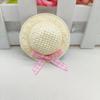 Cute Mini Straw Hat Hair Clips & Hair Ties No Hair Damage Soft Pastel Gingham Bows for Toddler Girls School Daily Wear