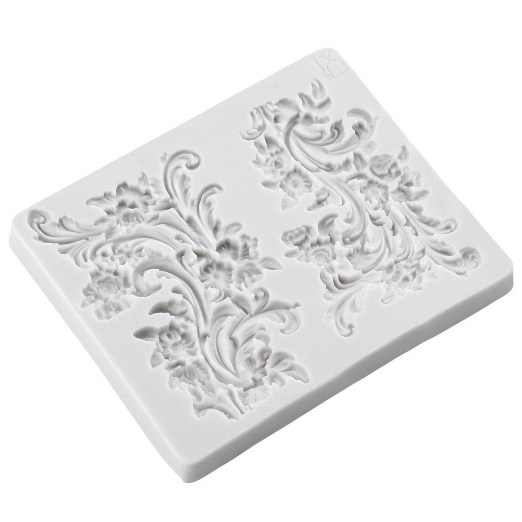 Baroque Silicone Mold Curlicues Scroll Lace Fondant Molds Cake Decorating Tools Theme Cake Dessert Decorated Chocolate Candy Mold